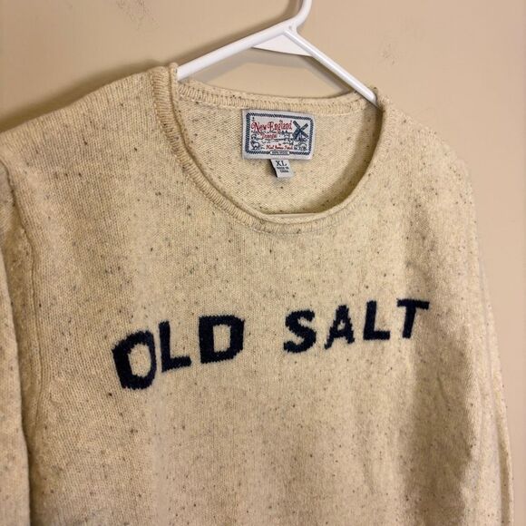 Kiel James Patrick Oatmeal 100% Wool Old Salt Pullover Sweater XL - Picture 6 of 8